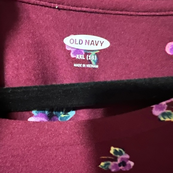 Old Navy Maroon Floral Mini Dress - Picture 3 of 3